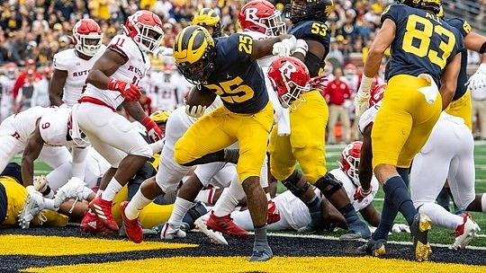 Hassan Haskins (25), Trente Jones (53), and Erick All (83)