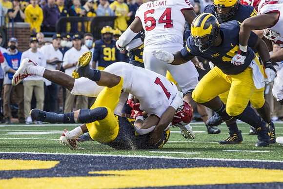 Josh Ross (12), Christopher Hinton (15), and Mazi Smith (58)