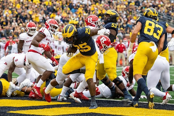Hassan Haskins (25), Trente Jones (53), and Erick All (83)