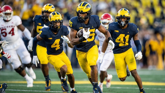 Mazi Smith (58), Vincent Gray (4), Junior Colson (25), and Nikhai Hill-Green (41)