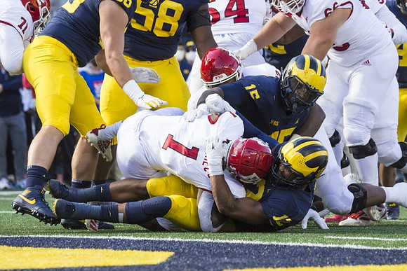 Mazi Smith (58), Josh Ross (12), and Christopher Hinton (15)