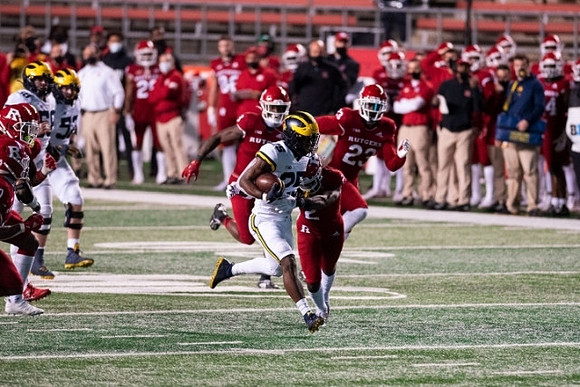 Zach Carpenter (58), Karsen Barnhart (52), and Hassan Haskins (25)