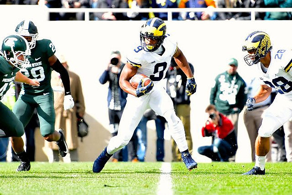 Donovan Peoples-Jones (9) and Brandon Watson (28)