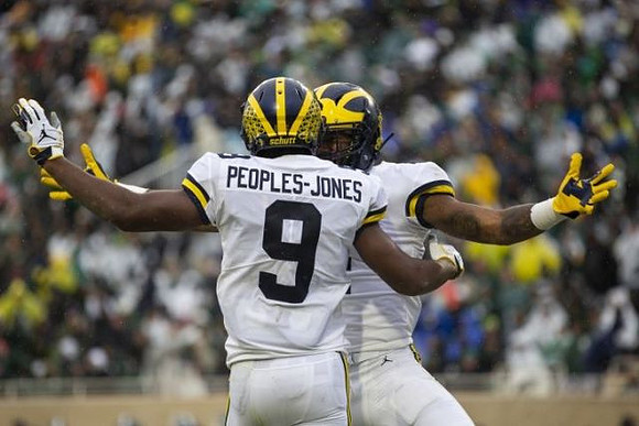 Donovan Peoples-Jones (9) and Nico Collins (4)