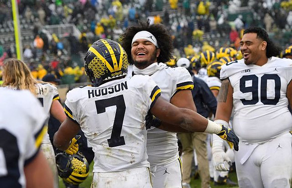 Chase Winovich (15), Khaleke Hudson (7), Carlo Kemp (2), and Bryan Mone (90)