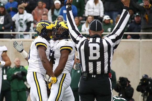 Donovan Peoples-Jones (9) and Nico Collins (4)