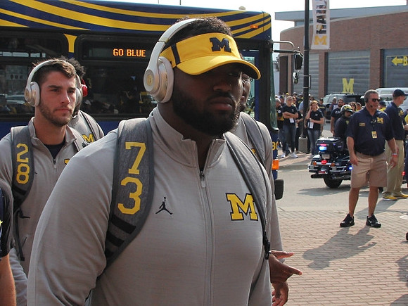 Brandon Watson (28) and Maurice Hurst (73)