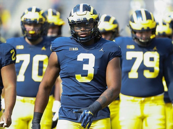 Carlo Kemp (2), Nolan Ulizio (70), Rashan Gary (3), and Greg Robinson (79)