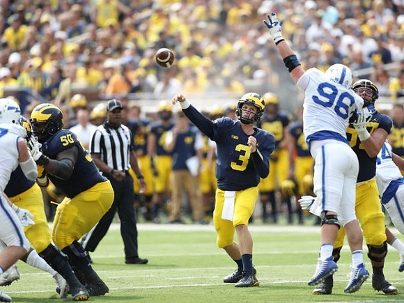 Michael Onwenu (50), Wilton Speight (3), and Patrick Kugler (57)