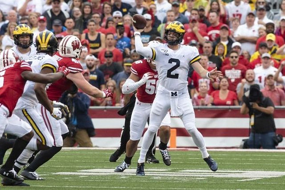 Donovan Peoples-Jones (9) and Shea Patterson (2)