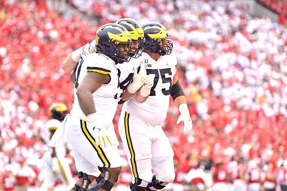 Cesar Ruiz (51), Sean McKeon (84), and Jon Runyan Jr. (75)