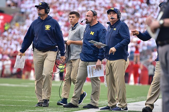Jim Harbaugh, Chris Partridge, and Don Brown