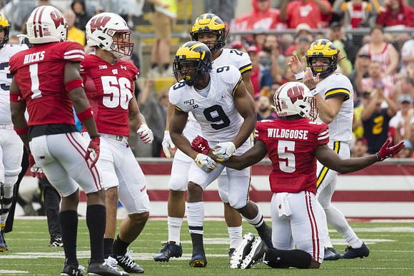 Donovan Peoples-Jones (9) and Shea Patterson (2)