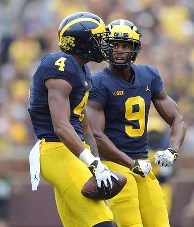 Nico Collins (4) and Donovan Peoples-Jones (9)