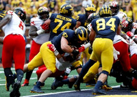Ben Bredeson (74), Ben Mason (42), Sean McKeon (84), and Jon Runyan Jr. (75)