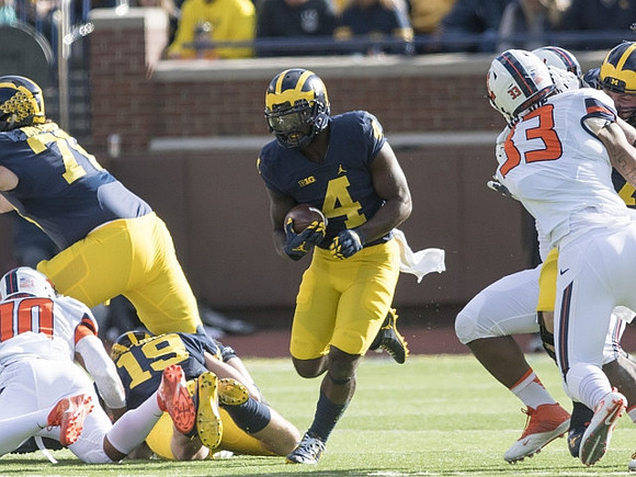 Ben Braden (71), Henry Poggi (19), and De'Veon Smith (4)