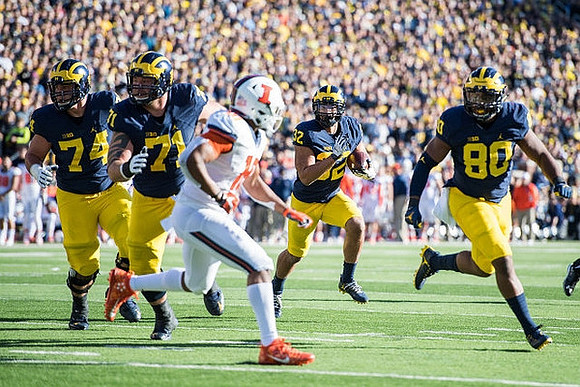 Ben Bredeson (74), Ben Braden (71), Ty Isaac (32), and Khalid Hill (80)