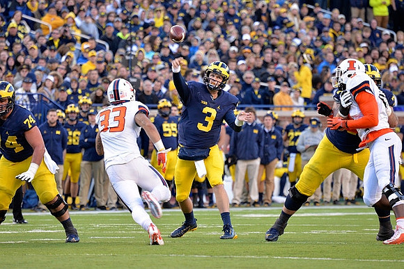 Ben Bredeson (74) and Wilton Speight (3)