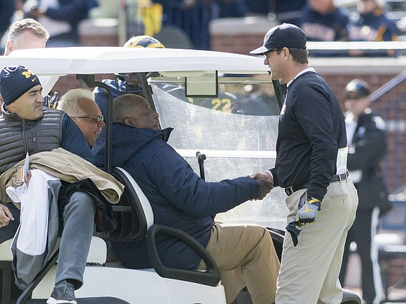 Hank Aaron and Jim Harbaugh
