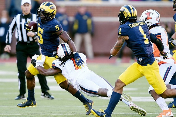 Jabrill Peppers (5) and Kekoa Crawford (1)