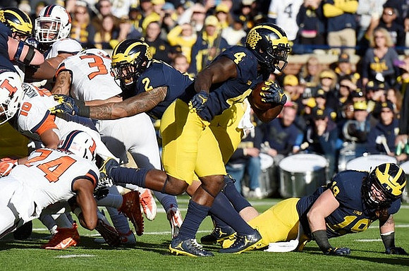 Devin Asiasi (2), De'Veon Smith (4), and Henry Poggi (19)
