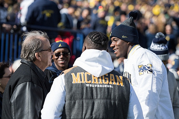 Lloyd Carr and Devin Funchess