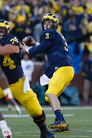 Ben Bredeson (74) and Wilton Speight (3)