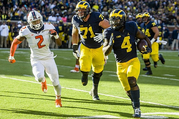 Ben Braden (71), De'Veon Smith (4), and Ben Bredeson (74)