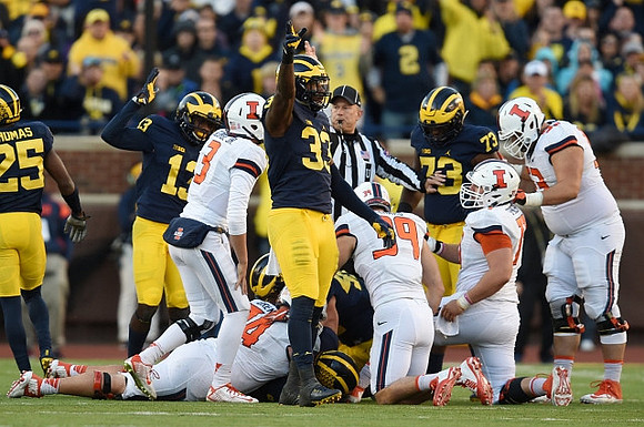 Dymonte Thomas (25), Eddie McDoom (13), Taco Charlton (33), and Maurice Hurst (73)