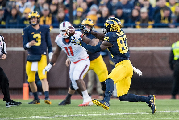 Wilton Speight (3) and Amara Darboh (82)