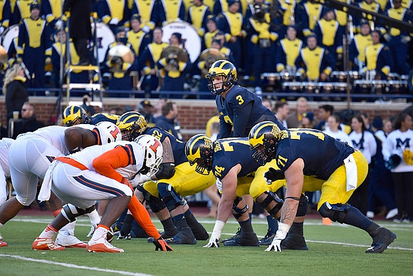Mason Cole (52), Wilton Speight (3), Ben Bredeson (74), and Ben Braden (71)