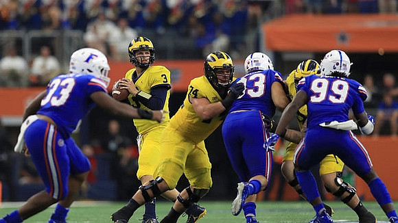 Wilton Speight (3) and Ben Bredeson (74)