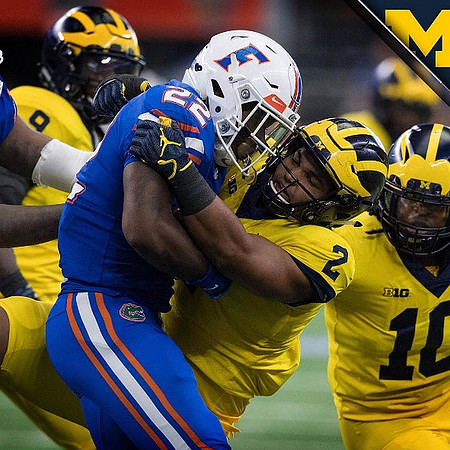 Mike McCray (9), Carlo Kemp (2), and Devin Bush (10)