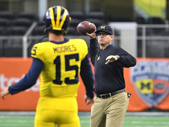 Jim Harbaugh and Garrett Moores (15)