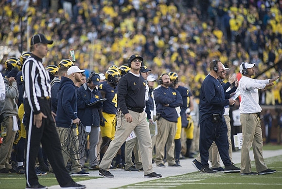 Jim Harbaugh, Chris Partridge, and Tim Drevno