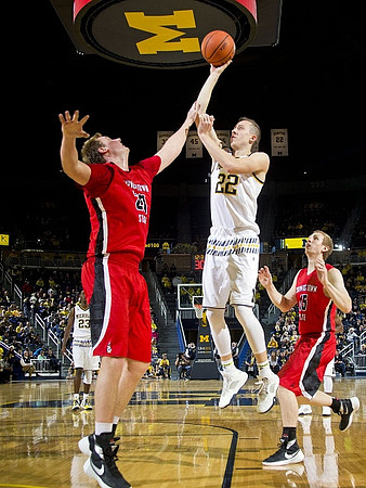 Caris LeVert (23) and Duncan Robinson (22)