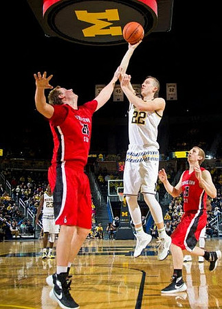 Caris LeVert (23) and Duncan Robinson (22)