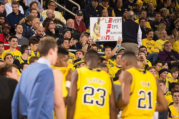 Caris LeVert (23) and Zak Irvin (21)