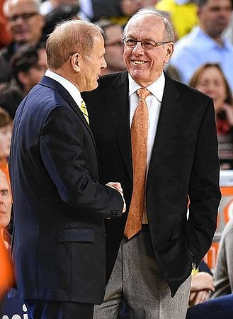John Beilein and Syracuse Head Coach Jim Boeheim