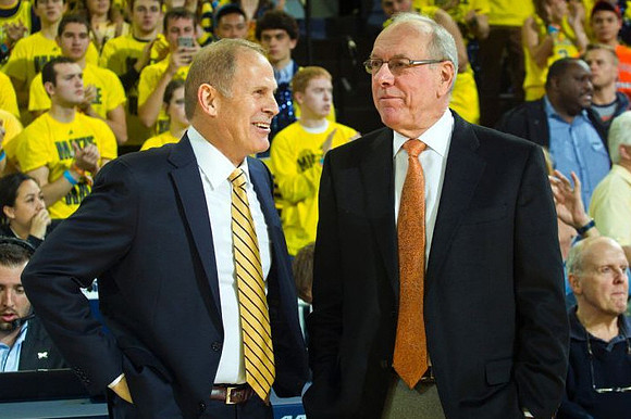 John Beilein and Syracuse Head Coach Jim Boeheim