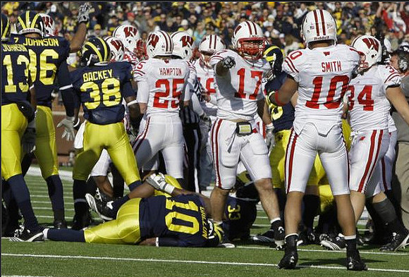 Carvin Johnson (13), Zac Johnson (36), Al Backey (38), and Jeremy Gallon (10)