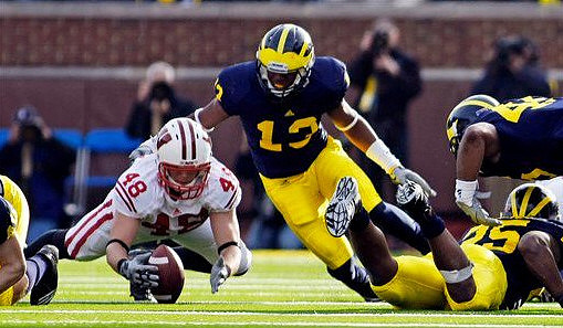 Carvin Johnson (13), Kenny Demens (25), and Obi Ezeh (45)