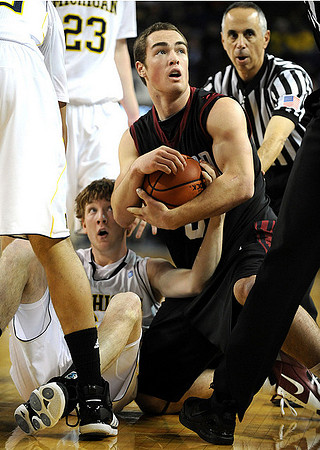 Evan Smotrycz (23) and Matt Vogrich (13)