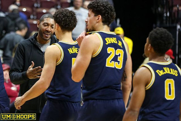 Jimmy King, Adrien Nunez (5), Brandon Johns Jr. (23), and David DeJulius (0)