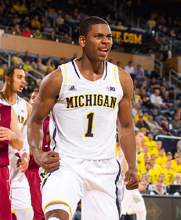 Glenn Robinson III (1) and Jordan Morgan (52)