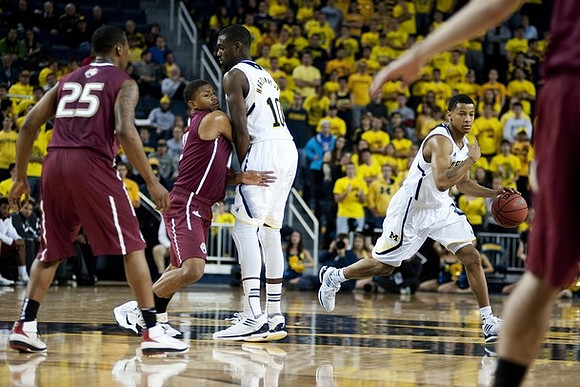 Tim Hardaway Jr. (10) and Trey Burke (3)