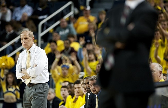 John Beilein, Josh Bartelstein (20), LaVall Jordan, and Jeff Meyer