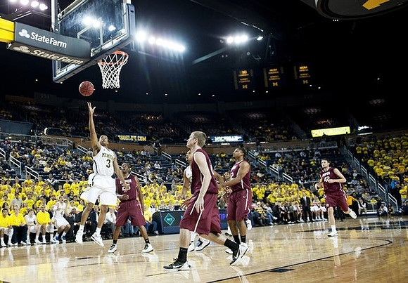 Trey Burke (3) and Mitch McGary (4)