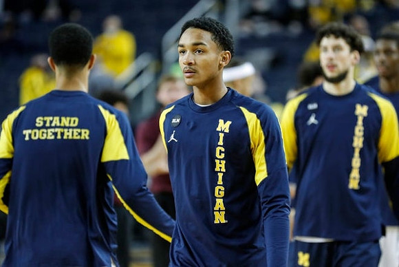 Caleb Houstan (22), Kobe Bufkin (2), Brandon Johns Jr. (23), and Moussa Diabate (14)