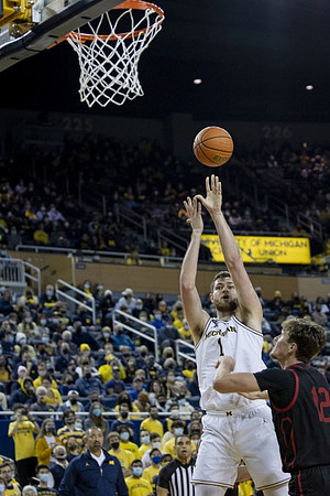 Hunter Dickinson (1) and Juwan Howard